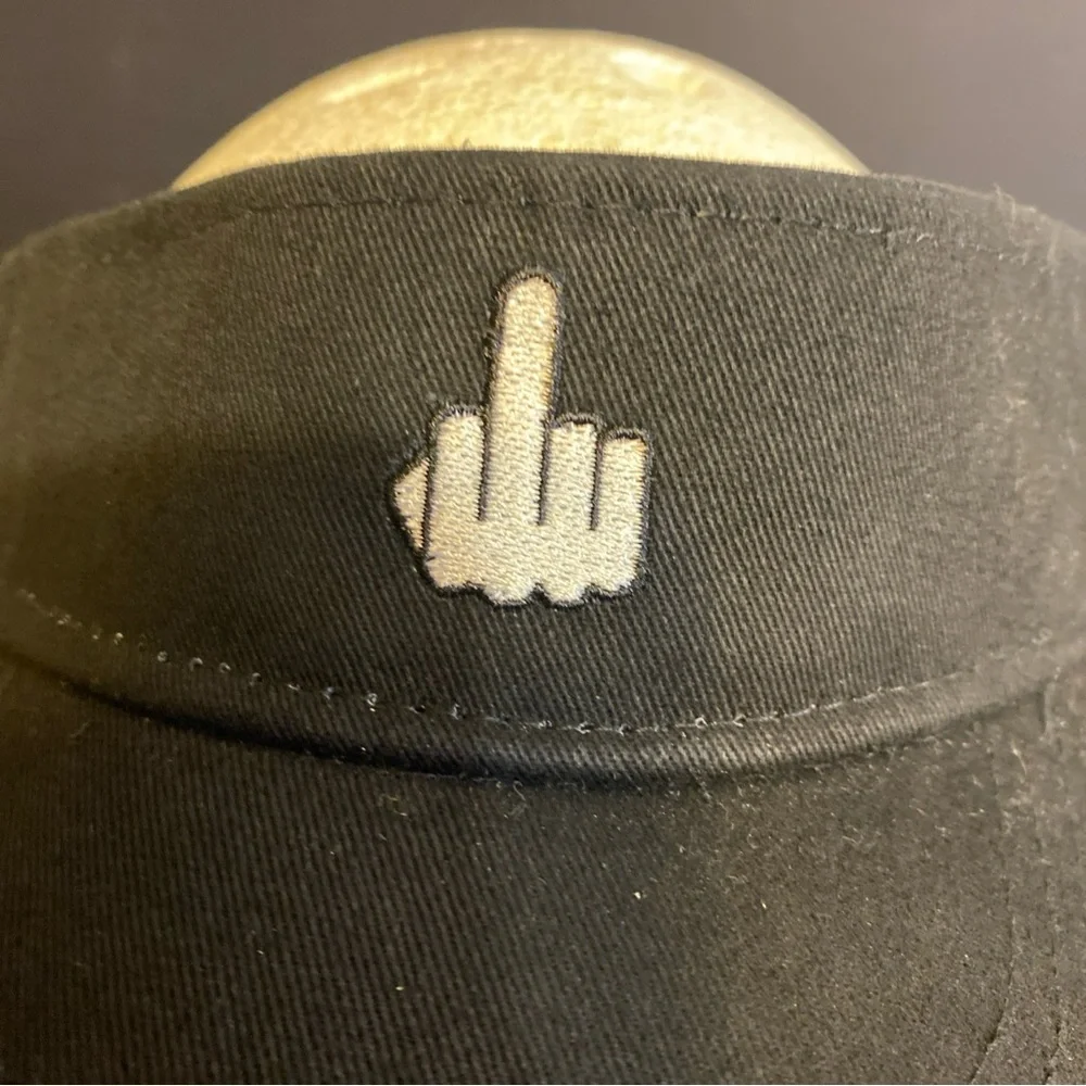 Middle Finger OSFM Adjustable Black Visor Fashion With An‎ Attitude